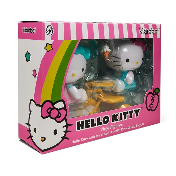 Kidrobot Hello Kitty Vinyl Figures - Bicycle and Ice Cream Set - Picture 9 of 9